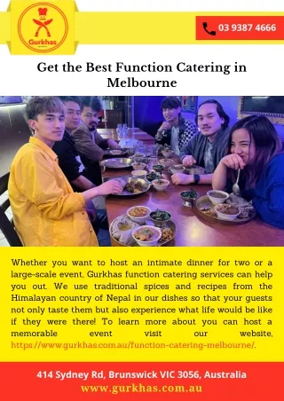Get the Best Function Catering in Melbourne
