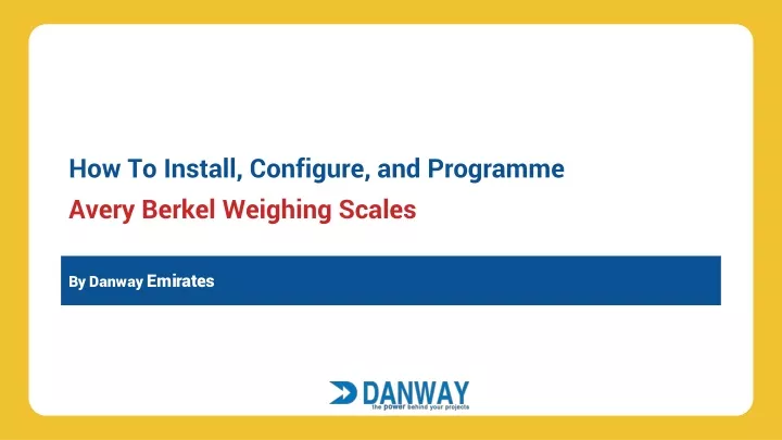 how to install configure and programme avery berkel weighing scales