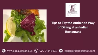 Tips to Try the Authentic Way of Dining at an Indian Restaurant