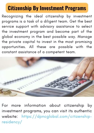 citizenship by investment programs