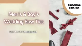 Buy Mens Solid Satin Bow Ties Online - Brooklyn Brigade