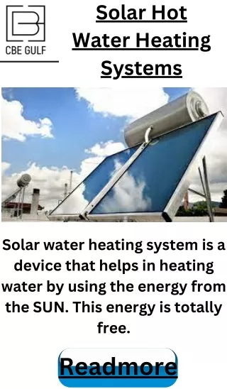 Solar Hot Water Heating Systems
