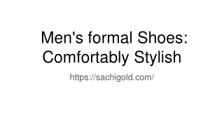 Men's formal Shoes_ Comfortably Stylish