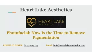 Photofacial: Now Is the Time to Remove Pigmentation