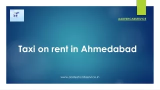 Taxi on rent in Ahmedabad