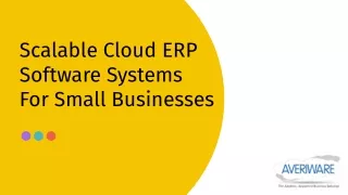 scalable cloud erp software systems for small