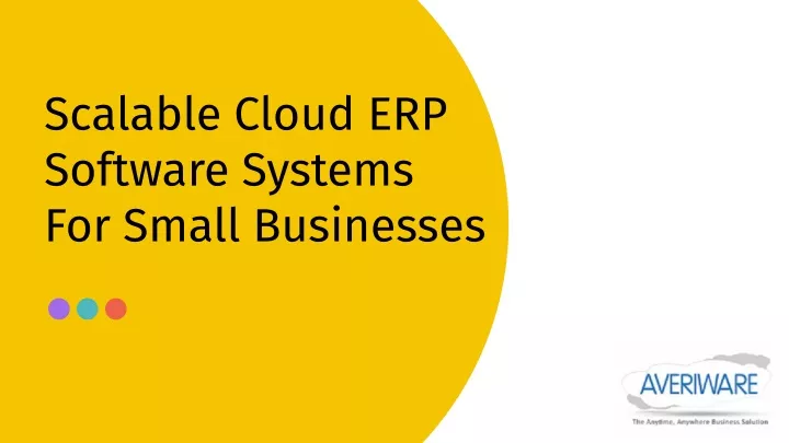 scalable cloud erp software systems for small