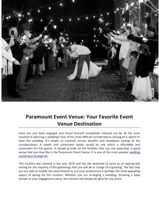 paramount event venue your favorite event venue