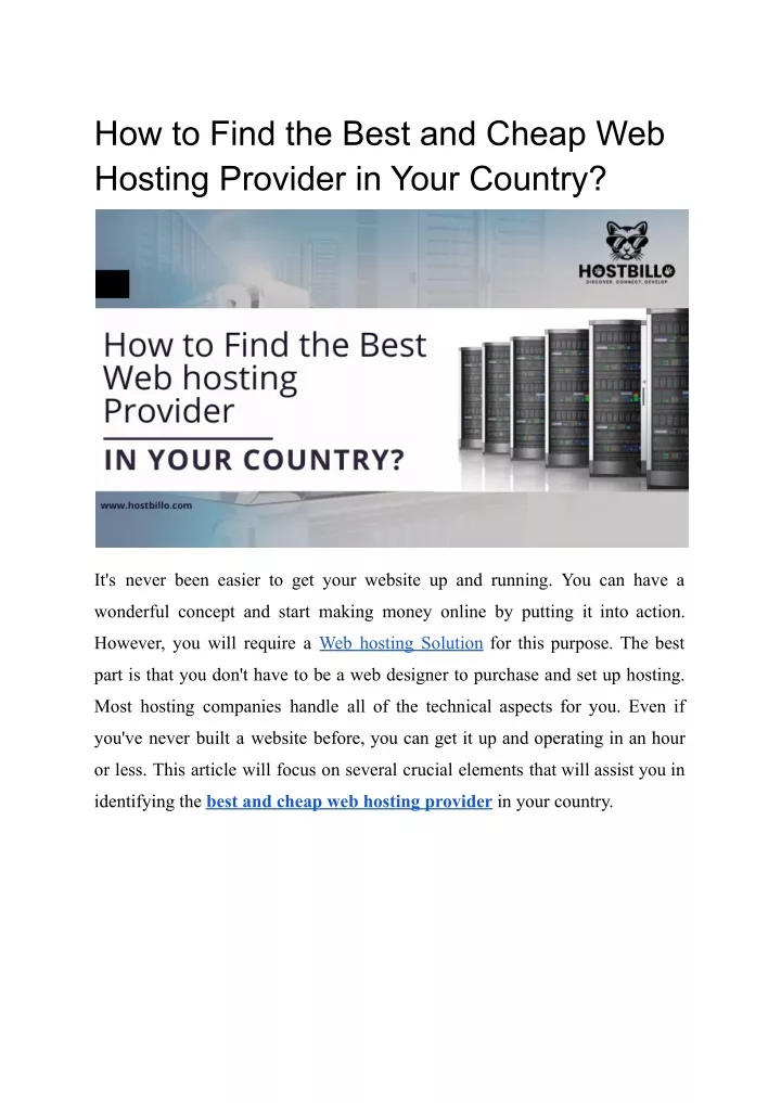 how to find the best and cheap web hosting