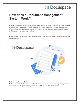 How does a Document Management System Work
