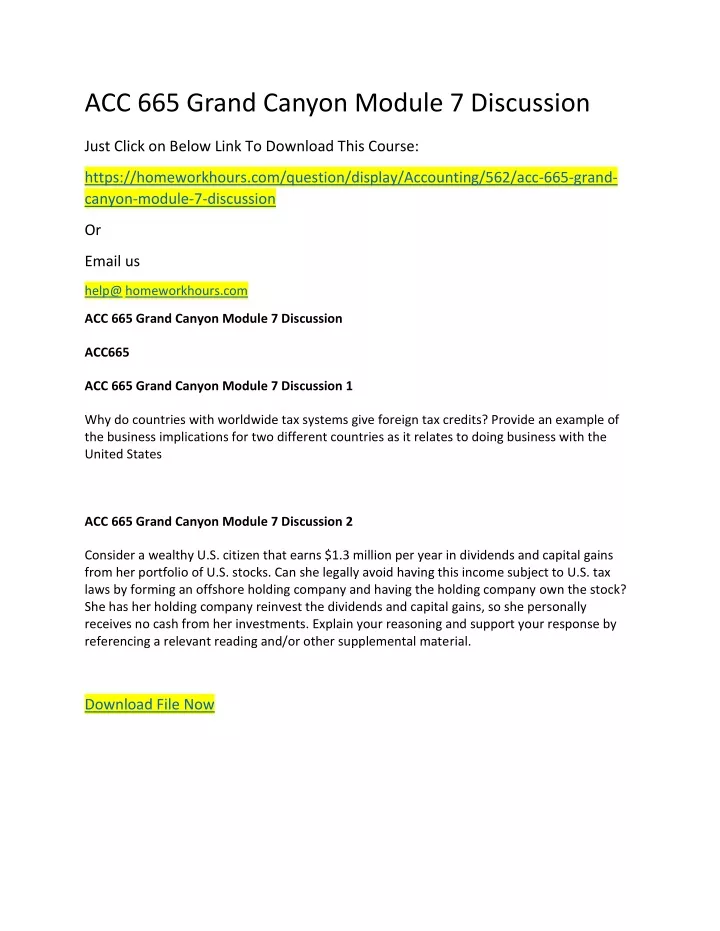 acc 665 grand canyon module 7 discussion