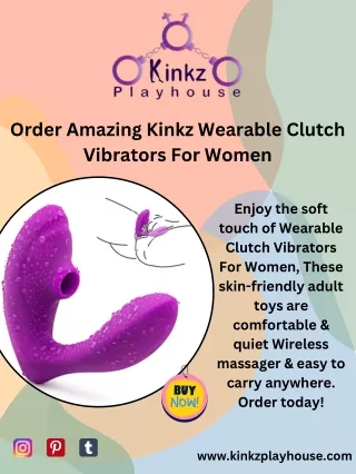 Order Amazing Kinkz Wearable Clutch Vibrators For Women