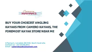 Buy your choicest angling kayaks from Camero Kayaks, the foremost kayak store ne