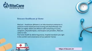 Ritecare Healthcare @ Home  nursing services at home Visakhapatnam