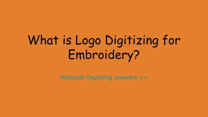 what is logo digitizing for embroidery