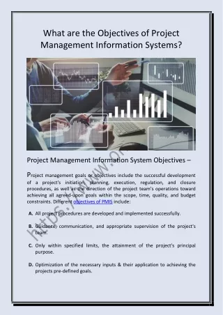 Major Objective of Project Management Information System