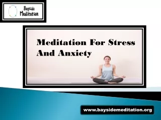Meditation For Stress And anxiety