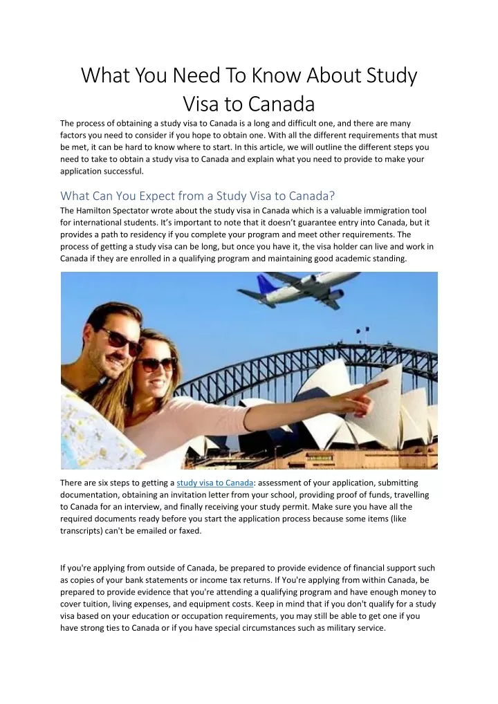 what you need to know about study visa to canada