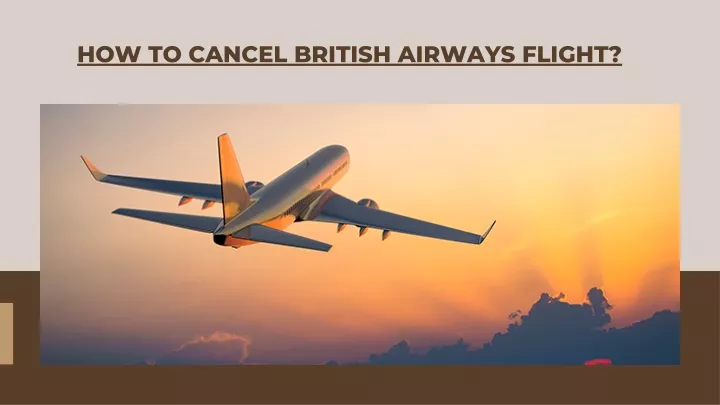 how to cancel british airways flight
