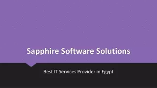 sapphire software solutions