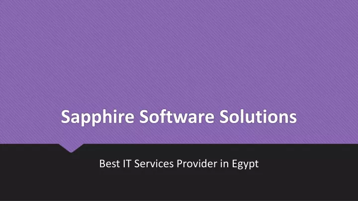 sapphire software solutions