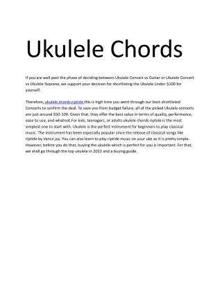 Ukulele-Chords
