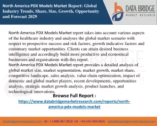 North America PDX Models Market report