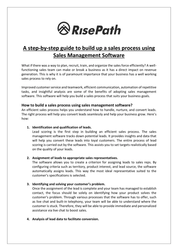 ppt-a-step-by-step-guide-to-build-up-a-sales-process-using-sales