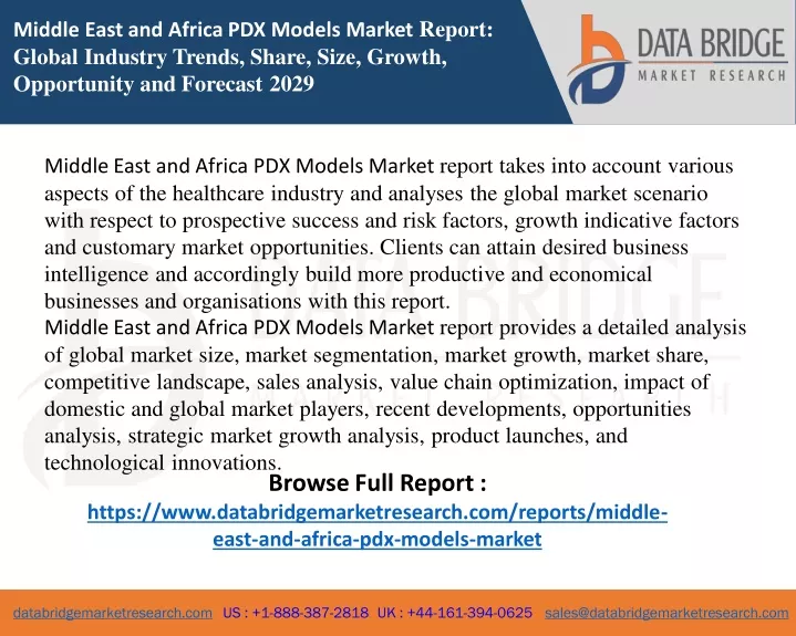 middle east and africa pdx models market report