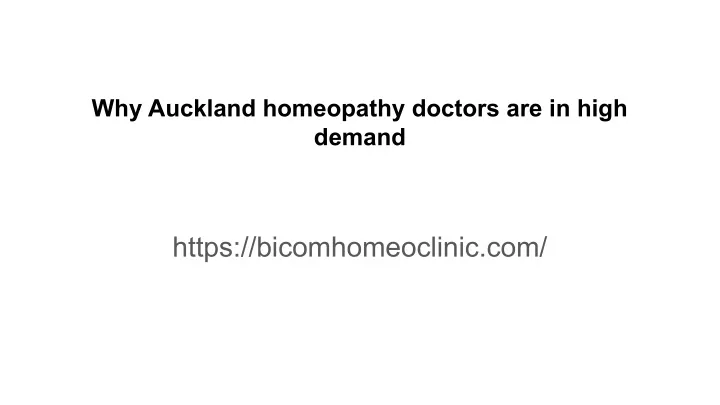why auckland homeopathy doctors are in high demand