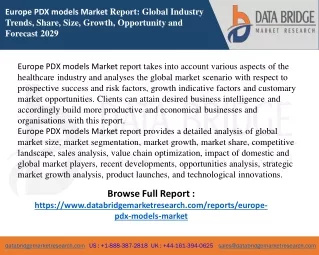 Europe PDX models Market report