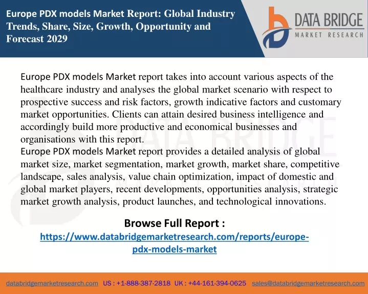 europe pdx models market report global industry