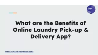 what are the benefits of online laundry pick up delivery app