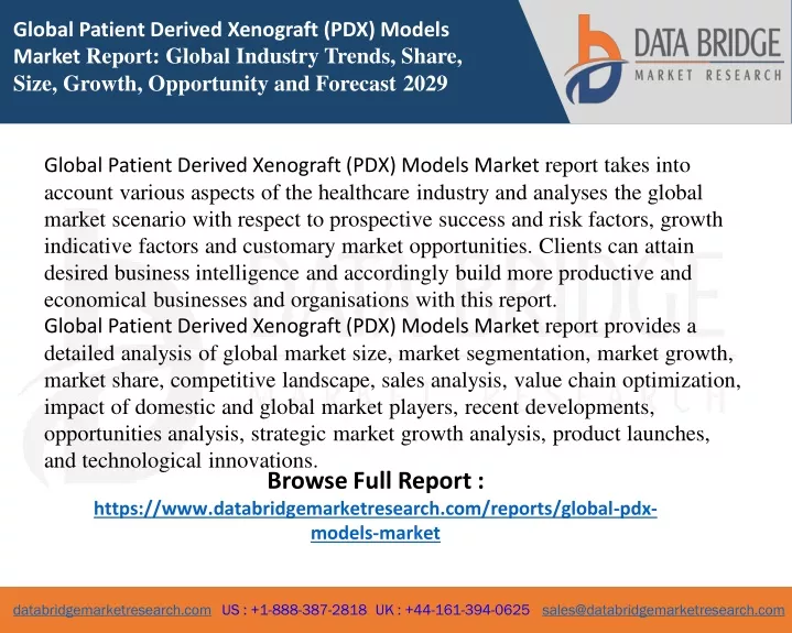 global patient derived xenograft pdx models