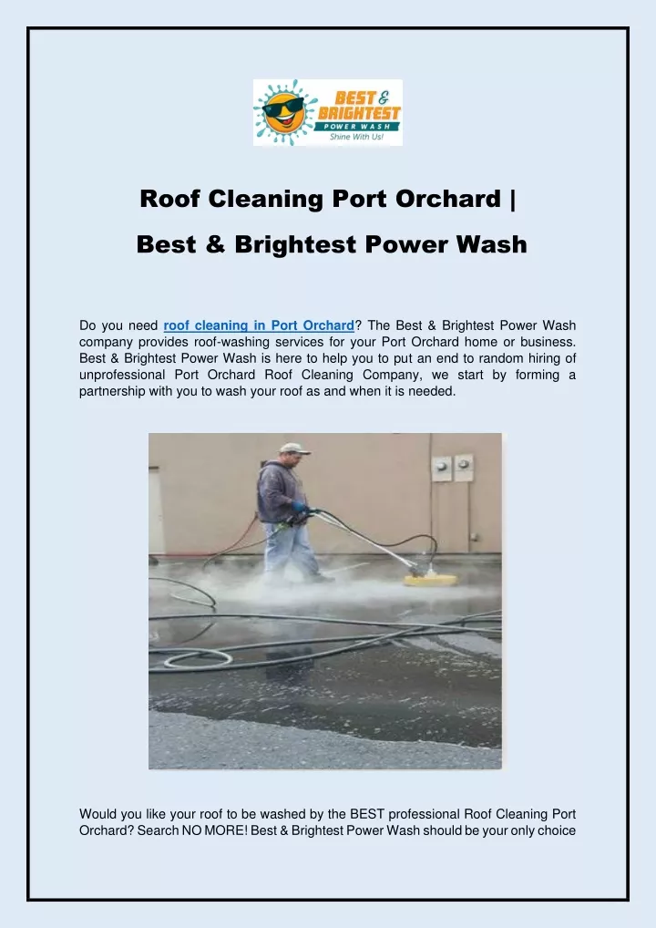 roof cleaning port orchard best brightest power