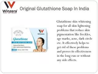 Original Glutathione Soap In India
