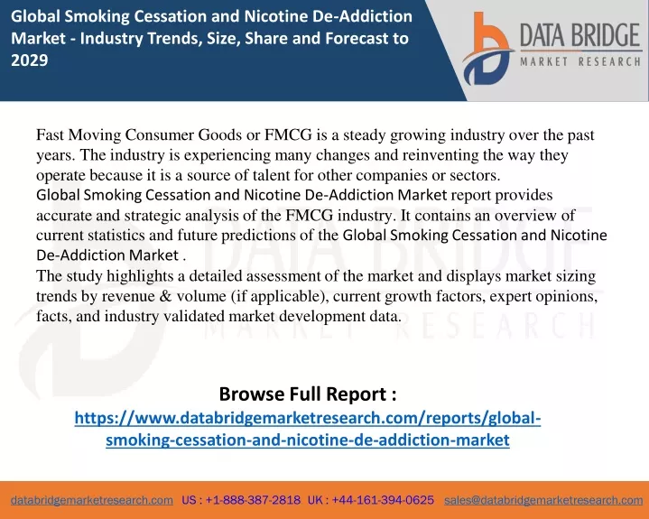 global smoking cessation and nicotine