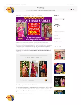 Are you Looking Online Store for Buy best paithani saree shop in Mumbai?