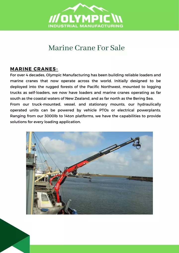 marine crane for sale