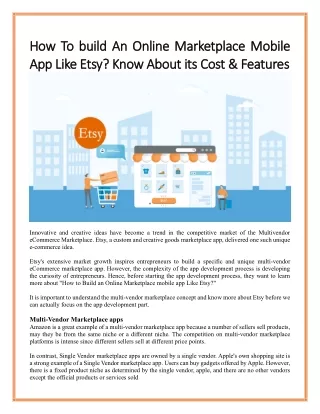 how to build an online marketplace how to build