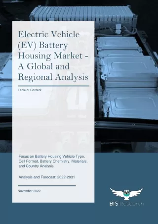 EV Battery Housing Market to Witness Huge Growth by Key Players