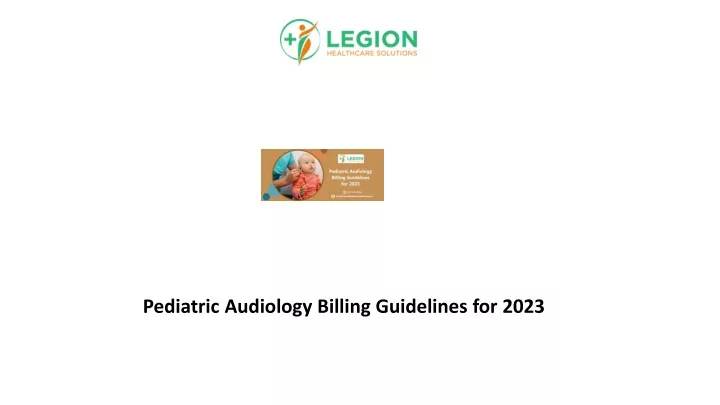 pediatric audiology billing guidelines for 2023