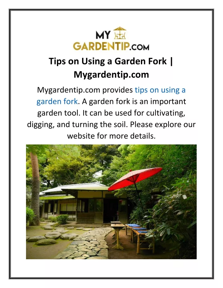 tips on using a garden fork mygardentip com