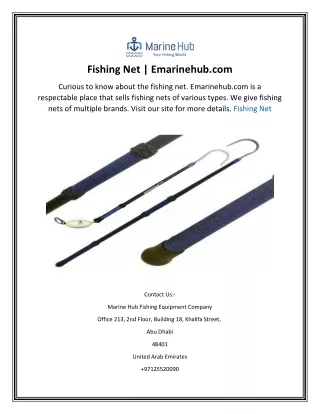 Fishing Net  Emarinehub.com