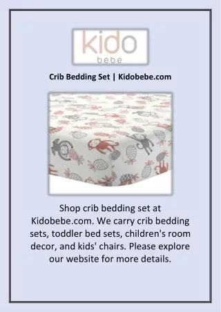 crib bedding set kidobebe com