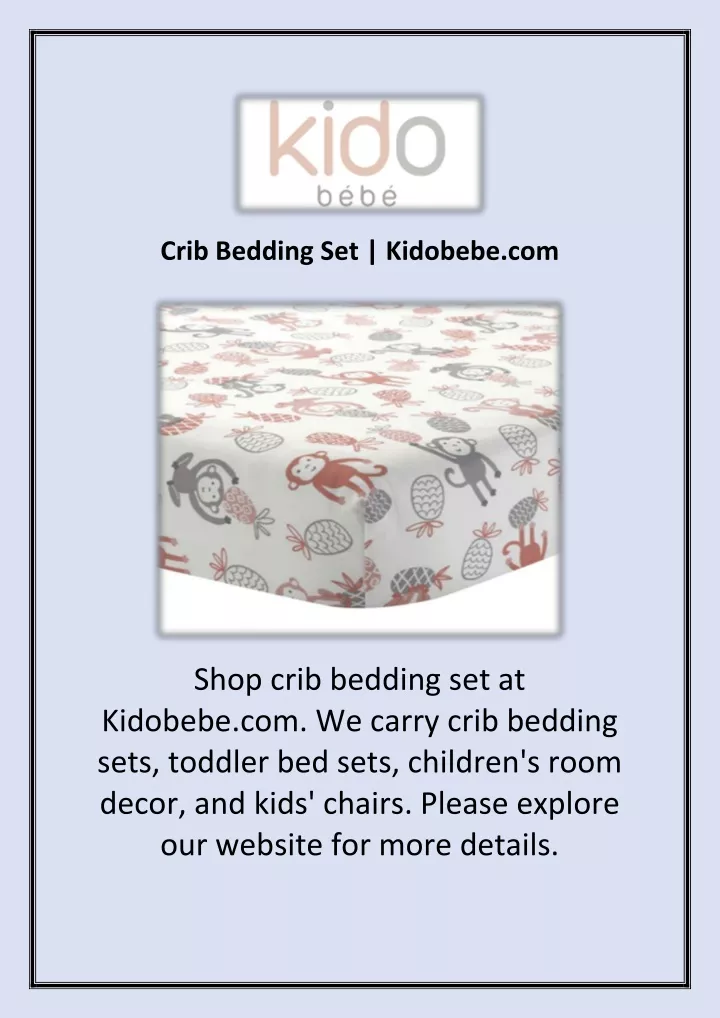 crib bedding set kidobebe com