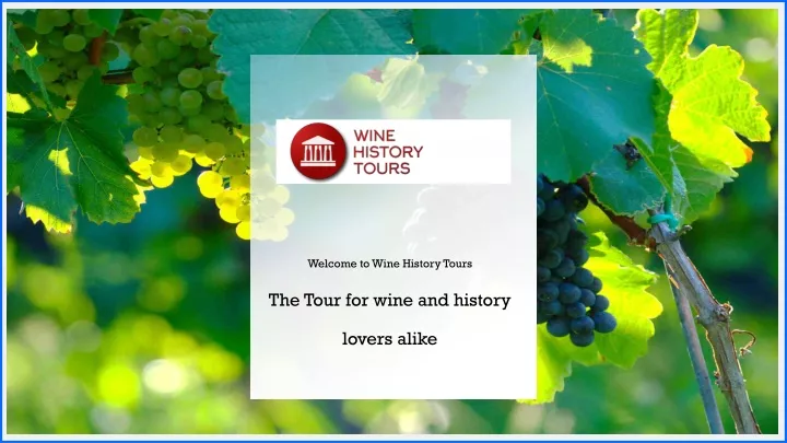 welcome to wine history tours the tour for wine and history lovers alike