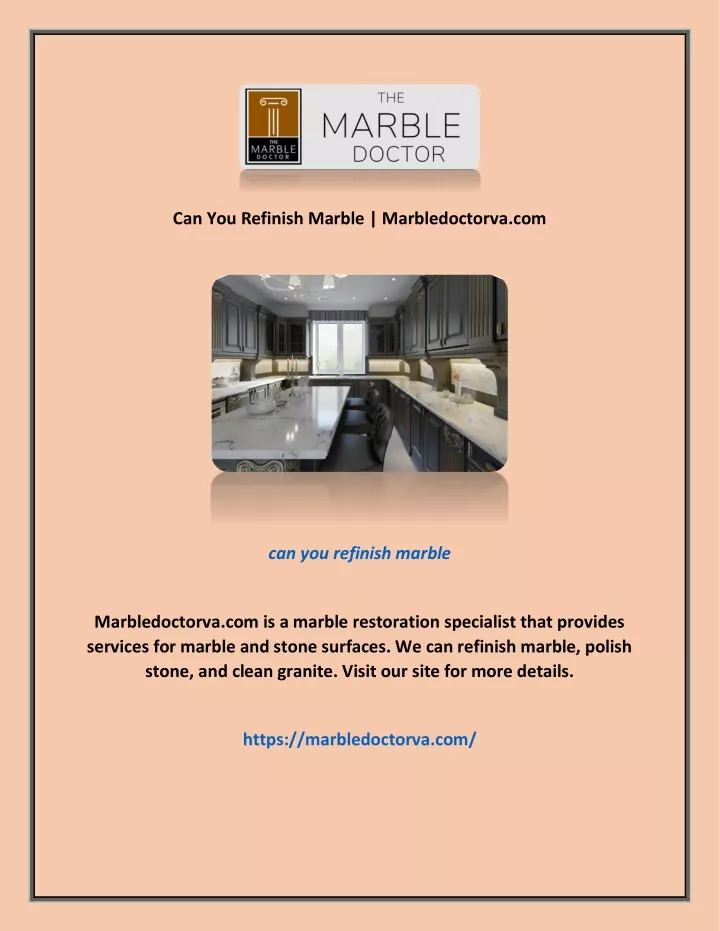 can you refinish marble marbledoctorva com