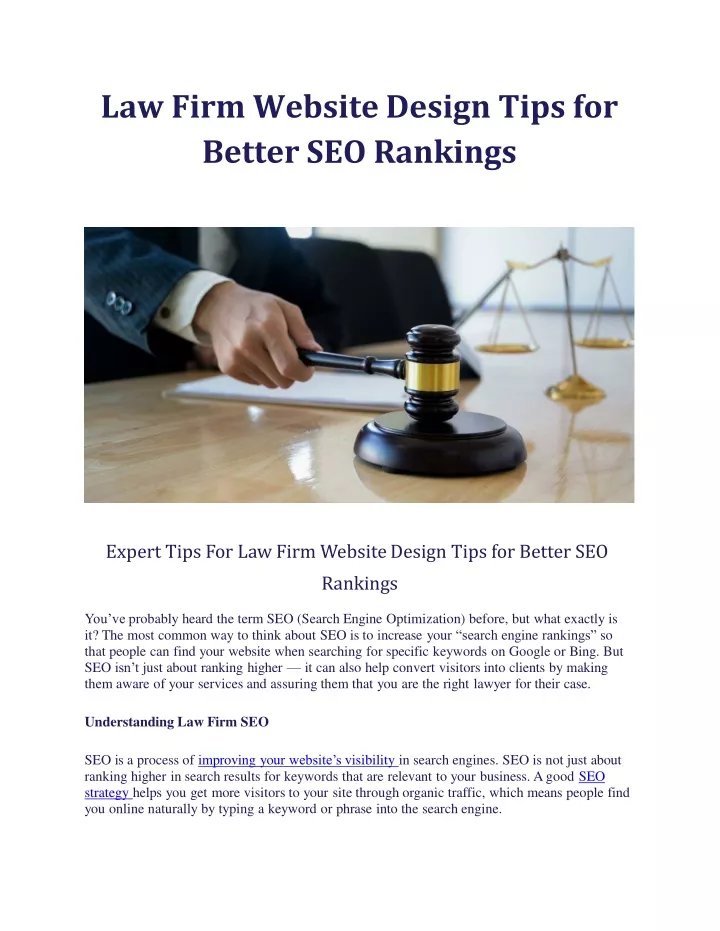 law firm website design tips for better seo rankings