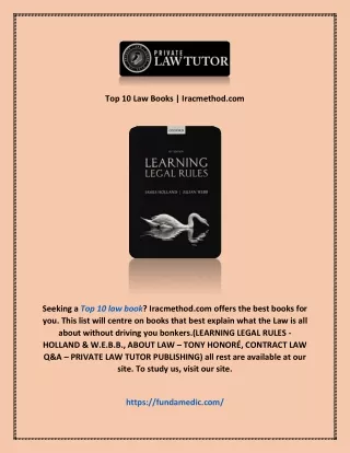 Top 10 Law Books | Iracmethod.com